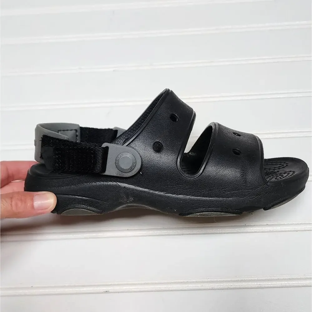 Crocs Kids Classic All-Terrain Black Sandals Size 3 Big Kids